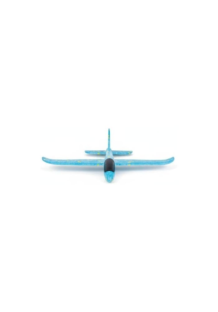 DAISO Small Assemble Type Glider - Blue Mini DIY Foam Plane for Kids - Image 3